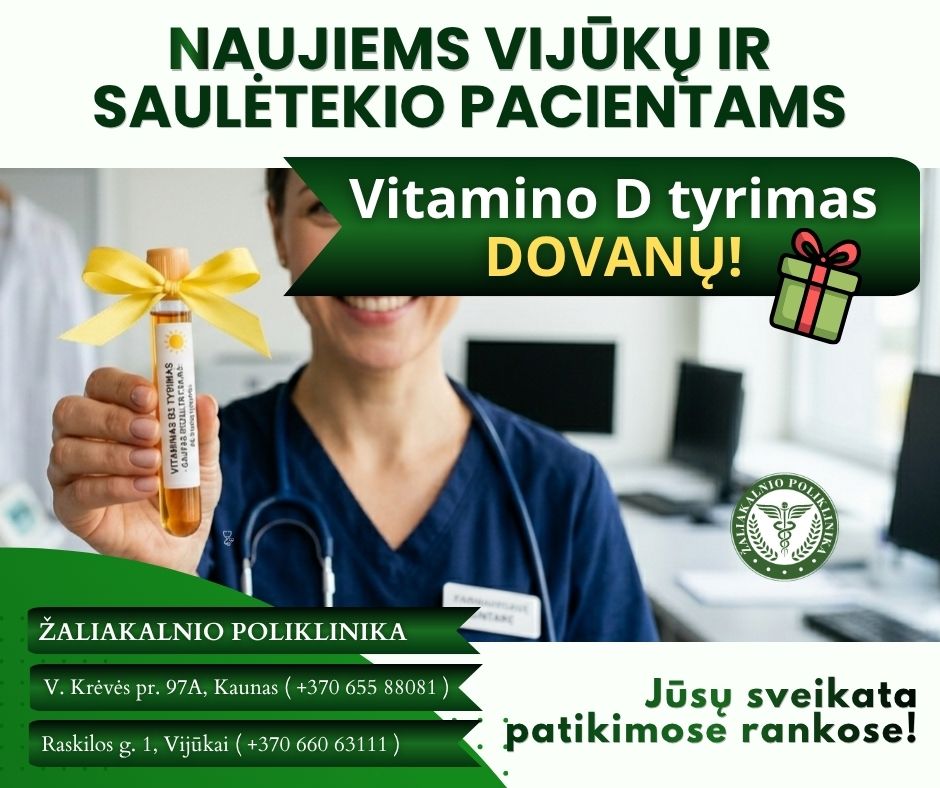 DOVANA NAUJIEMS SAULĖTEKIO IR VIJŪKŲ PACIENTAMS!